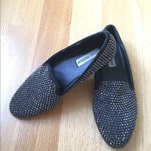 Steve Madden rhinestone studded loafers